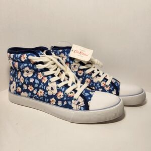 Cath Kidston Navy Floral High-Top Sneakers